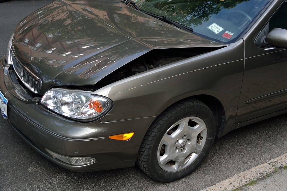 A damaged car purchased by cash for cars in San Diego